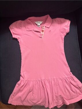Lily Pulitzer Pink Polo Dress with Ruffle Hem
